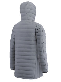 Куртка мужская удлинённая стёганая с капюшоном и графеновой подкладкой утеплитель тинсулейт