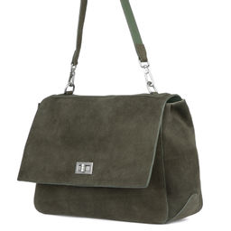 89-6953-1 army green, Женская замшевая сумка, Barcelo Biagi