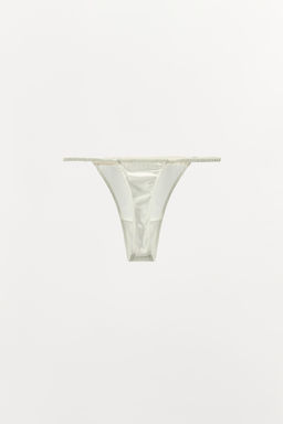 TANGA SEDA PUNTILLA / Crudo - Zara фото 6