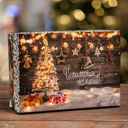 Цена за 5 шт. Коробка складная, крышка-дно Исполнение желаний 24 х 17 х 8 см