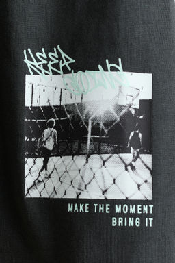 Camiseta estampada de corte holgado - H&m фото 9