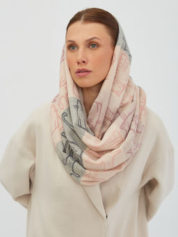 В составе шерсть. Большой теплый двусторонний палантин - Tantino фото 13