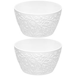 Набор 2 салатников 600 мл 13*13*7,5 см "Веточки цветочки"