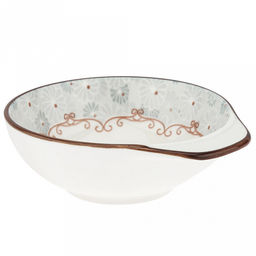 "Классика" Салатник фарфоровый 180мл, 12,7х10,7х4см, с деколью, отводка (Китай)