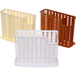 Цена за 2 шт. Подставка для столовых приборов пластиковая "Косичка" 18,5*14*6см 3секции