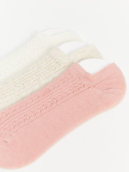 Kendinden Desenli Kad?n Patik ?orap 3l?