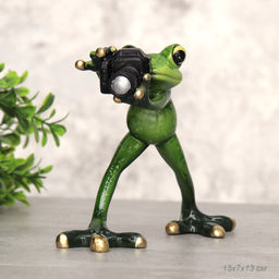 Фигурка Лягушка фотограф 13 см / YX6060DH /уп 24/