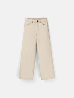 Брюки палаццо джинсовые "Молочные" 7+