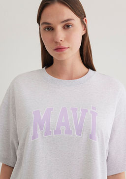 Mavi Logo Bask?l? Gri Tisort  фото 6