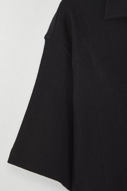 TRENDYOL MAN Siyah Oversize Dokulu Esnek Rahat Orme Kumas Gomlek TMNSS25GO00006 - Trendyolmilla фото 8