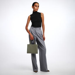 Сумка женская тоут TEXTURA на молнии, 22×11×22 см, зелёная