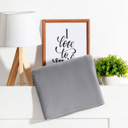 Плед Экономь и Я Светло-серый 150*130 см, пл.160 г/м2, 100% п/э