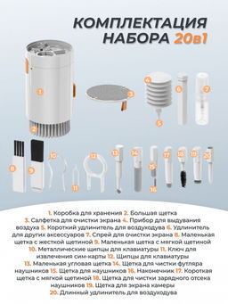 Многофункциональный набор для чистки гаджетов 20 в 1 (3217)
