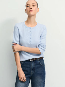 Лонгслив с застежкой на груди / Zarina