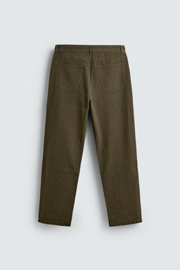 TEXTURED COTTON TROUSERS - Zara фото 7