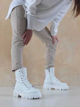 Ботинки EDART 329.21153 w. белые/байка