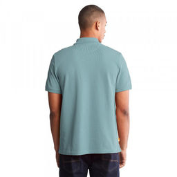 Мужские поло с коротким рукавом Timberland Polo Millers River Pique Regular голубая  фото 2