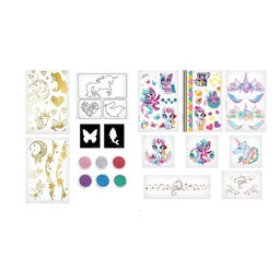 Переводные татуировки детские Тату Единороги, с блестками