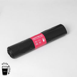 Мешки для мусора Доляна Профи, 240 л, 90150 см, 60 мкм, ПВД, 10 шт., чёрные