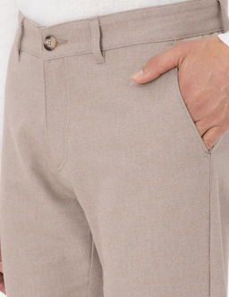 Bej Slim Fit Kanvas Pantolon