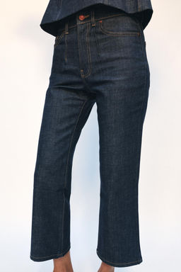 JEANS ZW COLLECTION CROPPED FLARE TIRO MEDIO / Azul - Zara фото 2