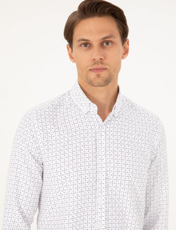 Рубашка Slim Fit индиго с длинным рукавом