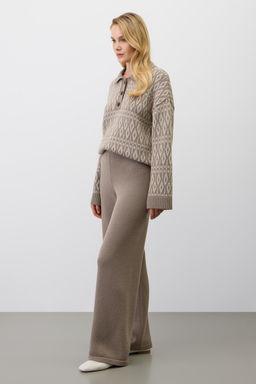 ЕВ 452/ш/серо-коричневый брюки жен