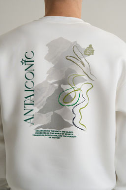 Свитшот Белый ICONIC Sweatshirt - Anta фото 6