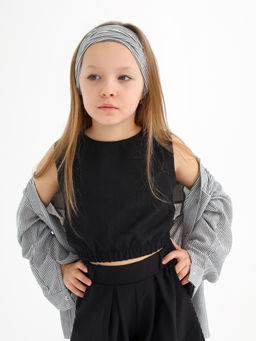 Рубашка в полоску Лен, черная - Inzibe фото 16