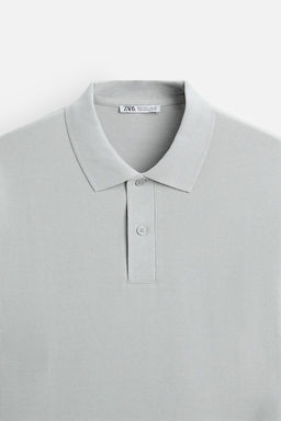 TEXTURED PIQUE POLO SHIRT - Zara фото 8