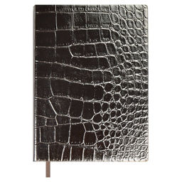 Ежедневник недатированный ESCALADA, А6+, 160 л., арт. 64217/ 20 КРОКО МЕТАЛЛИК ГРАФИТОВЫЙ
