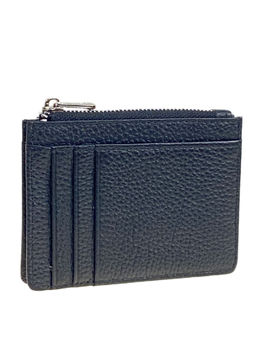 Картхолдер женский из натуральной кожи для пластиковых карт, цвет черный