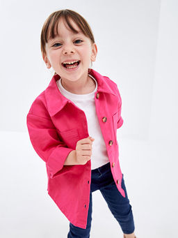 Uzun Kollu Basic K?z Bebek G?mlek Ceket