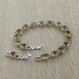 Султанит Браслет Джейни родий, длина 17.5см - Agat77 фото 3