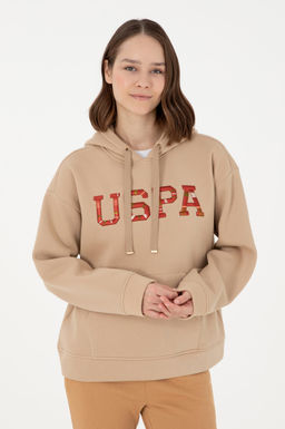 Женский свитшот песочного цвета Неожиданная скидка в корзине - U.s. polo assn фото 3