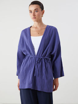 ?al Yaka Oversize Dokulu Kad?n Kimono