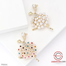 Женская брошка с жемчугом - Zum ming фото 4