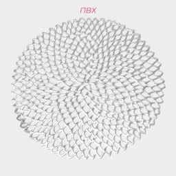 Салфетки сервировочные на стол Доляна «Лея», d=38 см, 4 шт., серебряные