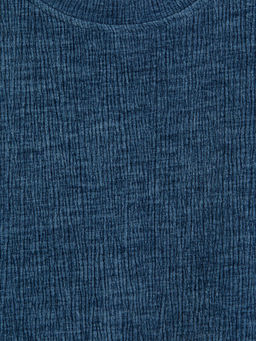 Bisiklet Yaka Dokulu Erkek Sweatshirt