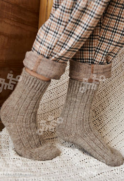 Носки детские из 100% монгольской шерсти премиум (арт. 02149) - Тод оймс ххк фото 5