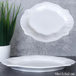 Блюдо фигурное 18х13,5х1,9 см / TU-369 /уп 44/ - ГалеонТрейд фото 2
