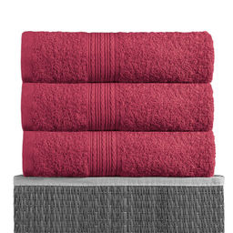 Бордовая 180х210 Простыня Махровая BAYRAMALY