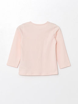 Bisiklet Yaka Bask?l? K?z Bebek Ti??rt - Waikiki фото 2