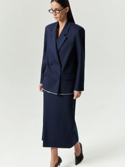 ЕМКА / Двубортный жакет с необработанным краем