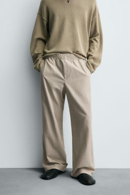 RELAXED FIT STRIPED TROUSERS - Zara фото 2