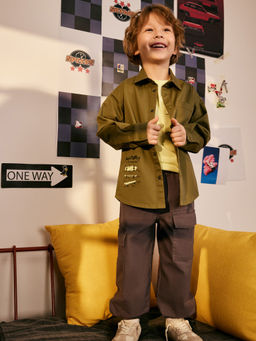 ACOOLA / Сорочка верхняя детская для мальчиков Pardus хаки  фото 9