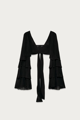 TOP VOLANTES MARISA BERENSON X ZARA / Negro