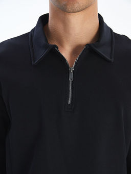 Polo Yaka Erkek Sweatshirt