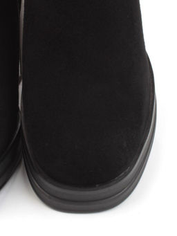 04-M3-835 BLACK Ботильоны зимние женские (натуральная замша, натуральный мех)