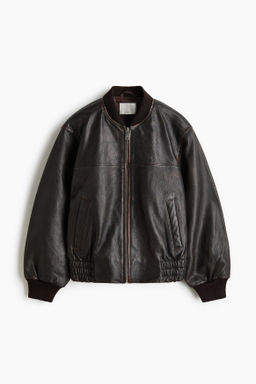 Cazadora bomber de piel